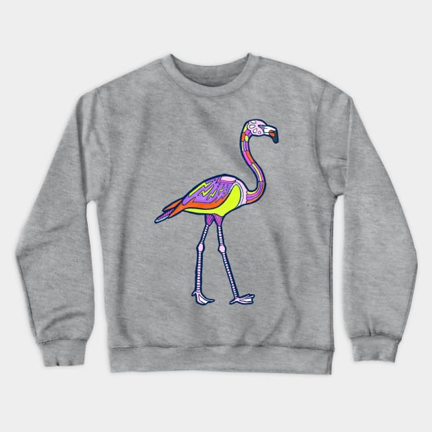 Mandala Flamingo Crewneck Sweatshirt by Theysaurus